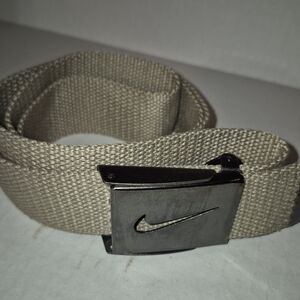 Nike Beige Web Belt Flip Buckle